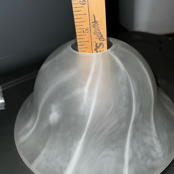 Vintage Frosted Glass Bell Shaped Lamp Shade - Picture 8 of 10